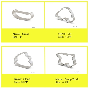 <span class=keywords><strong>Emporte</strong></span>-pièces en acier inoxydable sur le thème du trafic, y compris ceux qui ont la forme d'avions, de navires, de trains, de camions et d'hélicoptères - Product Image 3