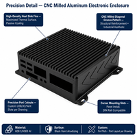 Boîtier de rail DIN en aluminium 6061 usiné CNC sur mesure OEM ODM avec anodisation multicolore et logo laser pour l'automatisation IoT