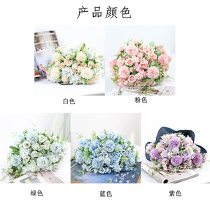 Bouquet de roses artificielles Shinhana Jun, fleurs en soie, accessoires de photographie de mariage en plein air, décorations pour la maison - Product Image 4