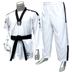 Uniforme de Taekwondo Ligero de Malla de Secado Rápido 100% Poliéster con Pantalones Elásticos/con Cordón - Product Image 1