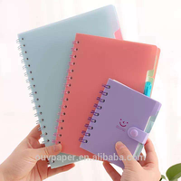 Vente en gros de classeurs à spirales en PVC transparent A5 A6, rechargeables, feuilles mobiles, agenda scolaire, planificateur