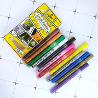 Flysea 0.7mm Animation Marker 12 couleurs Nail Acrylique Painter Set pour Graffiti Peinture et Dessin Stylo Coloriage