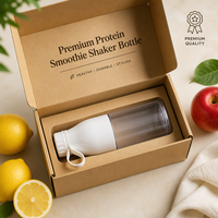 Bouteille shaker pour smoothie et protéines, écologique, sans BPA, pour le yoga et les boissons quotidiennes, 16 oz, bouteilles en plastique
