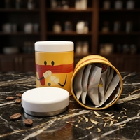 Boîtes en fer blanc de forme personnalisée pour l'emballage de café et de thé en poudre, de qualité alimentaire, scellées, imprimées offset CMYK, couleur personnalisée, vente en gros