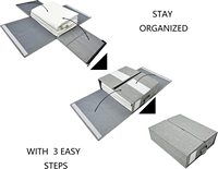 Lot de 2 rangements pliables pour draps, boîtes de rangement sous le lit pour literie, vêtements et serviettes