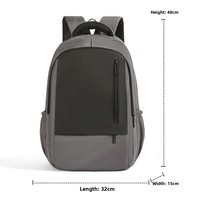 Sac à dos unisexe simple pour ordinateur portable, idéal pour les trajets quotidiens et les affaires, imperméable, durable, avec doublure en polyester, pour le lycée