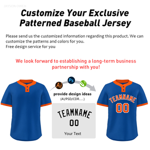 Maillots de baseball personnalisés de haute qualité à col en cœur de poulet, respirants et imprimés, grandes tailles - Product Image 4