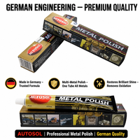 Pâte à polir les métaux Autosol allemande pour chrome, aluminium, acier inoxydable, laiton, cuivre, nettoyant, décapant de rouille, crème brillante