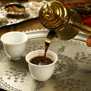 Taza de café árabe saudita de 70 ml sin mango, tazas de café etíopes de <span class=keywords><strong>China</strong></span> de hueso de cerámica sin mango, tazas de café expreso personalizadas - Product Image 1