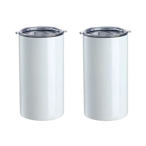 Vaso térmico de acero inoxidable de doble pared y vacío de 12 oz con popote, personalizado para sublimación transfronteriza - Product Image 1