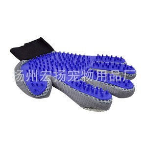 Gants de toilettage pour animaux de compagnie, en TPR et polyester, pour l'élimination des poils, le bain et le massage des chiens - Product Image 3
