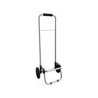 Chariot de courses robuste à roulettes, design pliable compact, poignée réglable, capacité de 30 kg, tube en acier au carbone pour usage domestique et marché