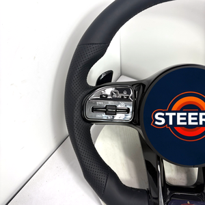 Volante Personalizado de Cuero Completo para Mercedes Benz <span class=keywords><strong>AMG</strong></span> W203 W204 W205 W211 W212 W213 Gle W167 W218 W221 C63 - Product Image 5