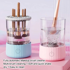 Nettoyeur de pinceaux de maquillage automatique électrique, nettoyeur de pinceaux cosmétiques USB portable, machine à laver les pinceaux de maquillage rotative - Product Image 2