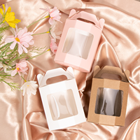 Boîte cadeau octogonale blanche faite à la main haut de gamme en papier d'art robuste avec poignée, pour dragées de mariage, bonbons, biscuits, emballage de verres à vin