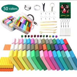 50 Colors Best Selling Set OEM Fun Colorful Polymer Clay Oven Bake