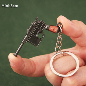 Llavero de <span class=keywords><strong>pistola</strong></span> Mini <span class=keywords><strong>Mauser</strong></span> LT, modelos en miniatura de aleación de zinc metálica, llavero 3D personalizado de 5 cm - Product Image 6