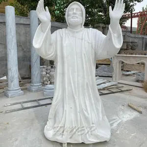 Christian Figure Statue Life Size Natural White Marble Mother Mary And Jesus Statue For Outdoor