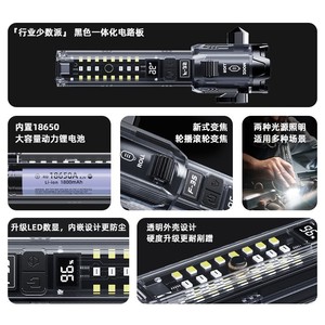 ไฟฉายอเนกประสงค์เกฉิน P-35 ไฟฉาย LED สีขาวแบบชาร์จซ้ำได้ ปรับซูมได้ สำหรับใช้งานกลางแจ้ง - Product Image 3