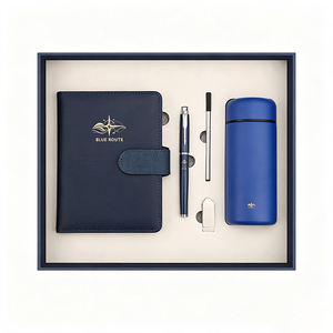 Set de Regalo Ejecutivo: Libreta de Cuero PU con Organizador, Vaso, Bolígrafo y USB para Regalos de Agradecimiento a Empleados - Product Image 1