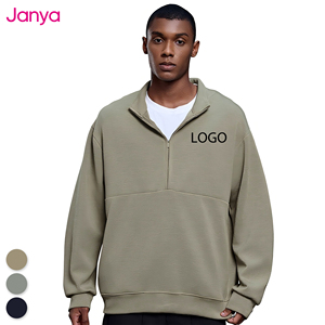 Sweat-shirts à manches régulières pour hommes Janya avec logo personnalisé, respirants, décontractés, sportifs, demi-zip, essentiels pour hommes - Product Image 1