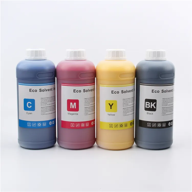 Harga Premium 6 8 warna bulk eco solvent tinta warna untuk epson head 4720 3200 i3200 a1 i3200 e1 xp600 printhead untuk kulit pu