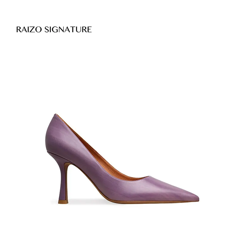Raizo High Quality Dark Red Blue Maroon Heeled Pump Women High Heel Shoes Purple Luxury High Heel Shoes For Women