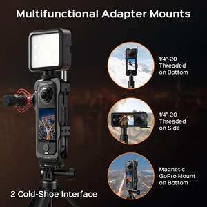 Carcasa de Aluminio Amazear para Cámara Insta360 X4 Air, Carcasa Resistente a Impactos con Múltiples Accesorios de Montaje - Product Image 2