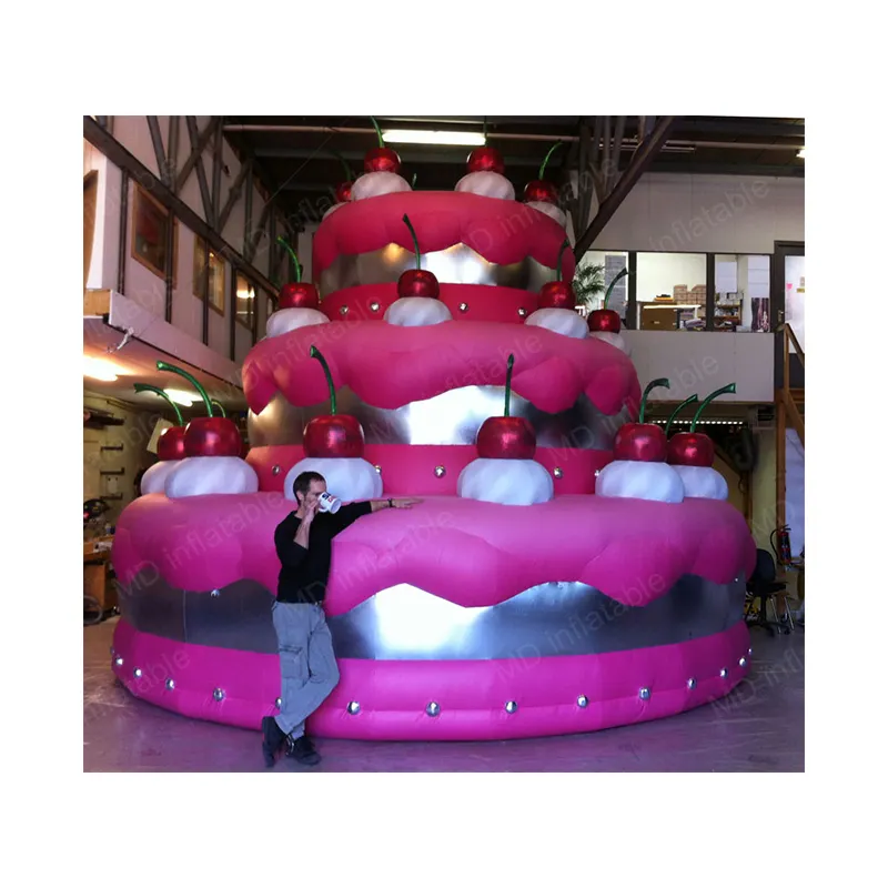 Gigante gonfiabile torta di compleanno, torta di nozze gonfiabile per la pubblicità & partito