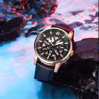 Montre mécanique ODM/OEM CIRNI avec boîtier en acier inoxydable de haute qualité, verre saphir, bracelet en cuir de vache, cadran analogique de 22 mm, 5 bars