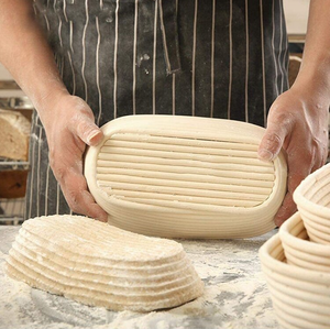 Rattan Bread Proof ing Basket Set Runde 10 ''Sauerteig Proof ing Basket für Brothers tel lungs werkzeuge Zubehör - Product Image 4