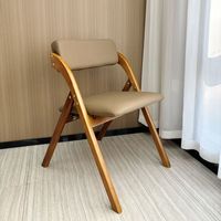 Chaise de salle à manger pliante en bois de style nordique, dossier épaissi, légère et multifonctionnelle pour la maison et le bureau, vente directe d'usine L061