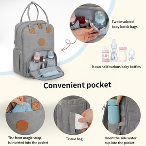 Sacs <span class=keywords><strong>à</strong></span> langer multifonctionnels 600D Snowflake pas chers avec poche antivol pour filles et garçons - Product Image 3
