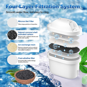 Cartucho de Filtro de Agua de Repuesto Universal para Jarra Purificadora de Agua Doméstica, Filtro Purificador de Agua Potable con Carbón Activado - Product Image 4