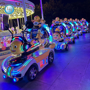 Luxury Electric Trackless Train Fiberglass Metal Outdoor Public Shopping Mall Use Featuring Simulated Leather Seats <b>Shooting</b> - Product Image 5