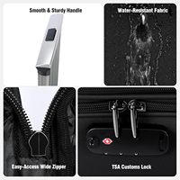 Valise souple extensible à roulettes, légère, en tissu, avec serrure TSA, roulement fluide, pour voyages d'affaires