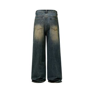 2025 Outono e Inverno Promoção Principal Quatro cores Versão Coreana A linha Solta Perna Larga <span class=keywords><strong>Jeans</strong></span> Men's Trendy Straight Leg Hanging - Product Image 2