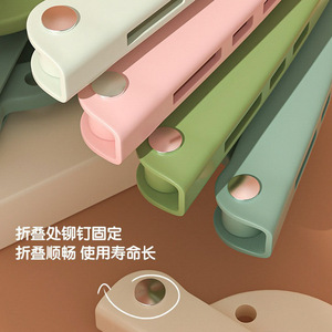 Folding Clothes Hanger For Travel Outdoor Business Home Student Dorm Drying Underwear Socks Green Pink Beige Blue Rectangle - Product Image 3