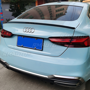 Alerón Trasero para Audi A5 B9 S5 Sline RS5 Sportback 4 Puertas 2017-2020, Estilo Highkick, en Fibra de Carbono Negro Brillante - Product Image 4