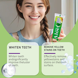 <span class=keywords><strong>Dentifrice</strong></span> en vrac Vente en gros <span class=keywords><strong>Dentifrice</strong></span> en mousse à l'<span class=keywords><strong>aloe</strong></span> <span class=keywords><strong>vera</strong></span> et à la menthe Extraction de plantes Pâte blanchissante avec brosse à dents pour dents sensibles - Product Image 2