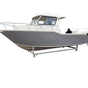 Imbarcazione da Pesca in Alluminio a V Profonda con Cabina Aperta, Barca Veloce da 7,8 Metri in Alluminio Marino, Yacht Sportivo - Product Image 5