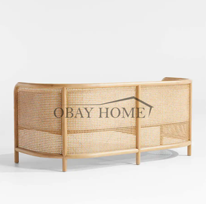 Vente directe d'usine de meubles modernes en bois massif avec coussins canapé <span class=keywords><strong>canne</strong></span> et décor en bois canapé de mariage <span class=keywords><strong>location</strong></span> canapé de salon - Product Image 4