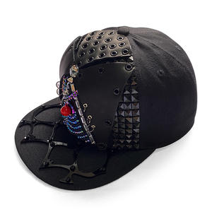 도매 플랫 브림 야구 모자 힙합 라인스톤 야구 모자 고라스 맞춤 디자이너 모자 도매 트러커 모자 - Product Image 1