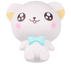 Panda Squishy Toy With <b>Bow</b> PU Foam Cartoon Stress Relief Decorative <b>Gift</b> - Product Image 5