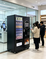 Distributeur automatique de snacks et de boissons 24h/24, sans personnel, avec écran tactile, pour centres commerciaux, campus, cinémas et stations-service