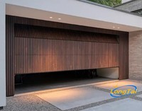 Puerta de garaje corrediza de aleación de aluminio con control remoto seccional moderno LONG TAI con rejilla en fábrica de China