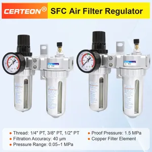 SFC200 SFC300 SFC400 <span class=keywords><strong>SFR</strong></span> SL FRL filtre regulateur lubrificateur separateur purge manuelle PT1/4 PT3/8 PT1/2 air unite - Product Image 2