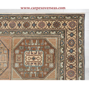 Tapis réversibles en coton marron faits à la main Style Vintage Pet Friendly Home Decor pour la plage de porte de salle de prière-Hauteur de pile en peluche - Product Image 3