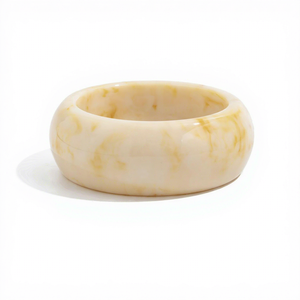 Customized Handmade <b>Resin</b> Mold <b>Sculpture</b> Artistic Home Decoration Round Shape Beige Color Bangle - Product Image 2