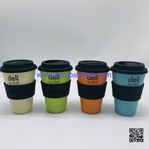 Tasse écologique 10 ml sans BPA 16OZ en bambou naturel, gobelet à <span class=keywords><strong>emporter</strong></span> avec couvercle, café à <span class=keywords><strong>emporter</strong></span> - Product Image 5